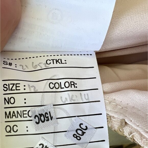 Mori Lee Bridesmaid 21652 Size 12 Gold Sequin Maxi Gown Dress Illusion Neckline - Picture 10 of 10